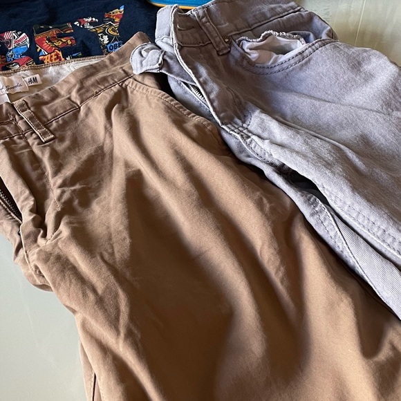 Men Slim Khaki Pants BOGO Jean Pants set H&M brown grey gray - Picture 2 of 4